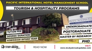 Pacific International Hotel Management School Tourism & Hospitality Programs