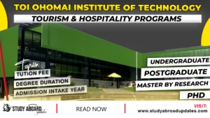Toi Ohomai Institute of Technology Tourism & Hospitality Programs