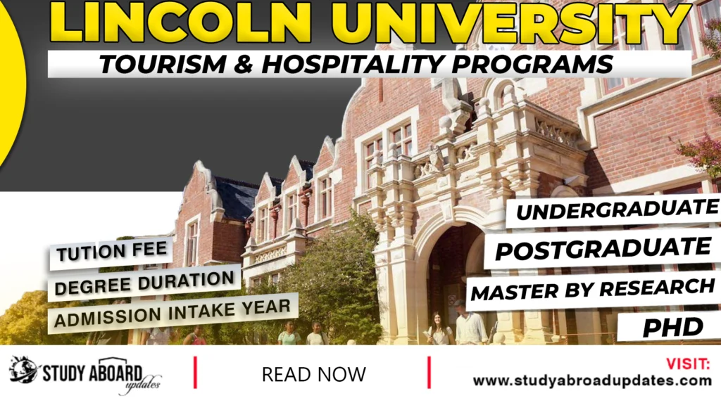 Lincoln University Tourism & Hospitality Programs