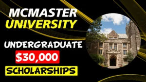 McMaster University undergraduate scholarships