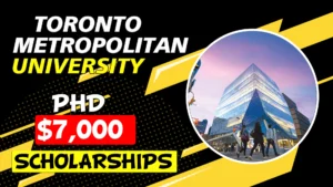 Toronto Metropolitan University PhD scholarships