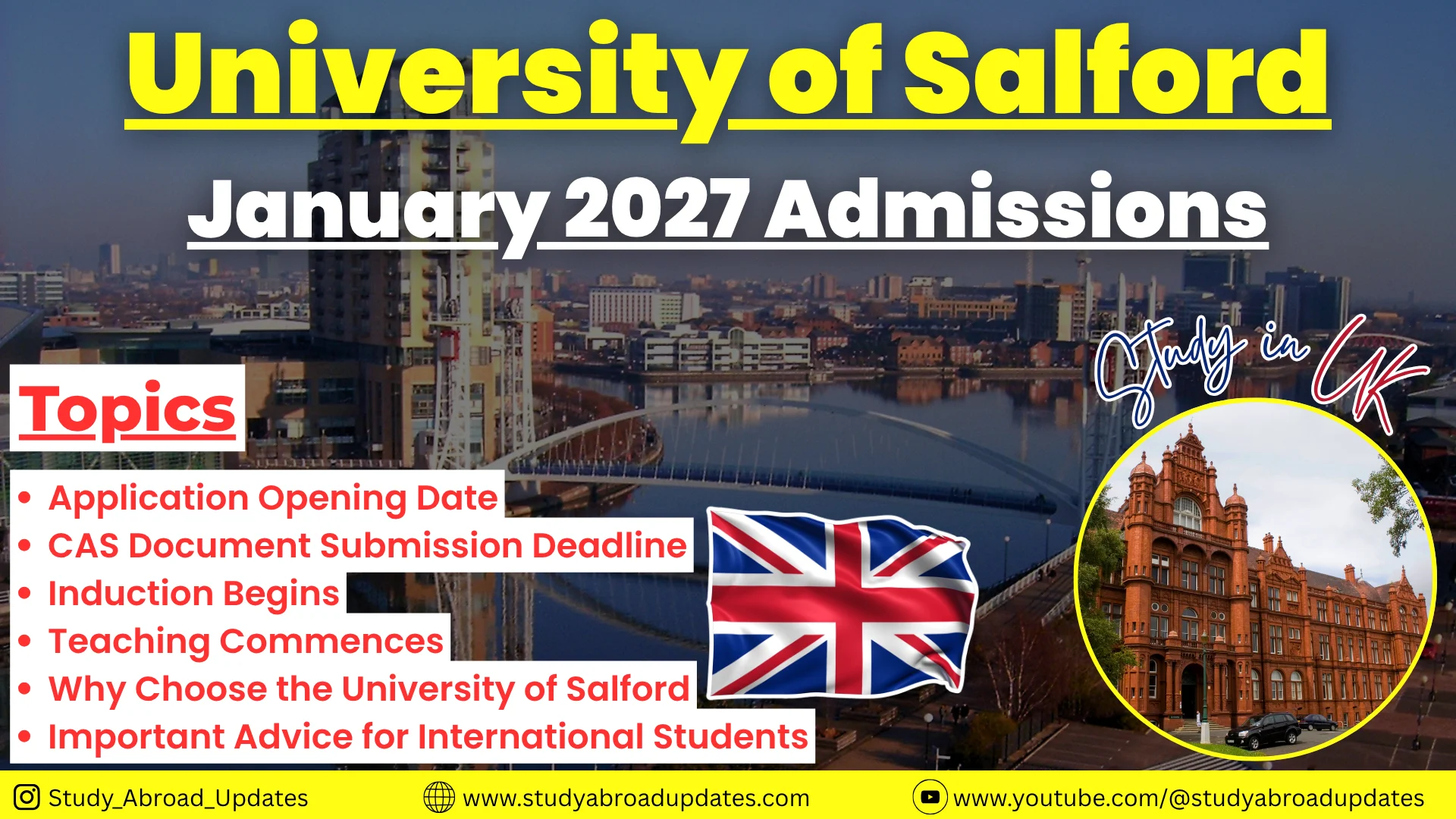 University of Salford January 2027 Admissions