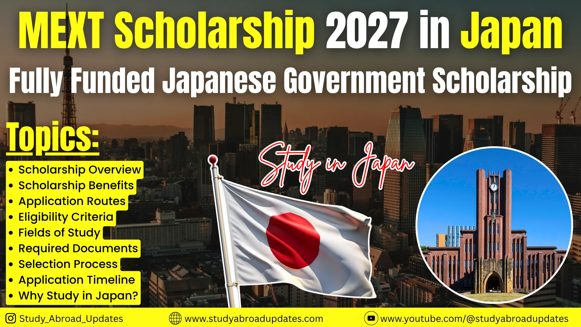 MEXT Scholarship 2027 in Japan | Fully Funded Japanese Government Scholarship