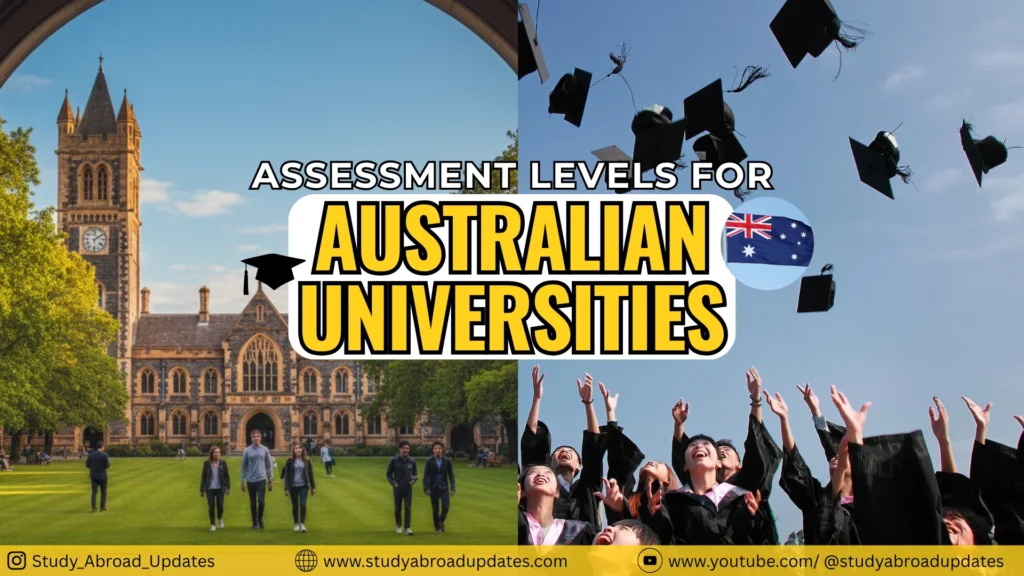 Assessment Levels 20205- 26 Australian Universities