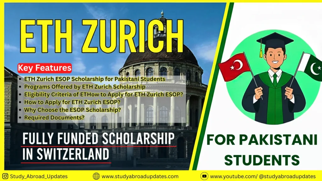 ETH ZURICH Scholarship For Pakistani Students