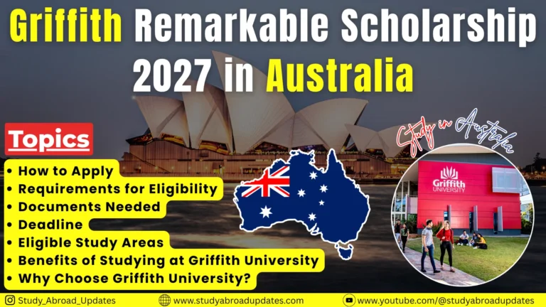 Griffith Remarkable Scholarship 2027 in Australia