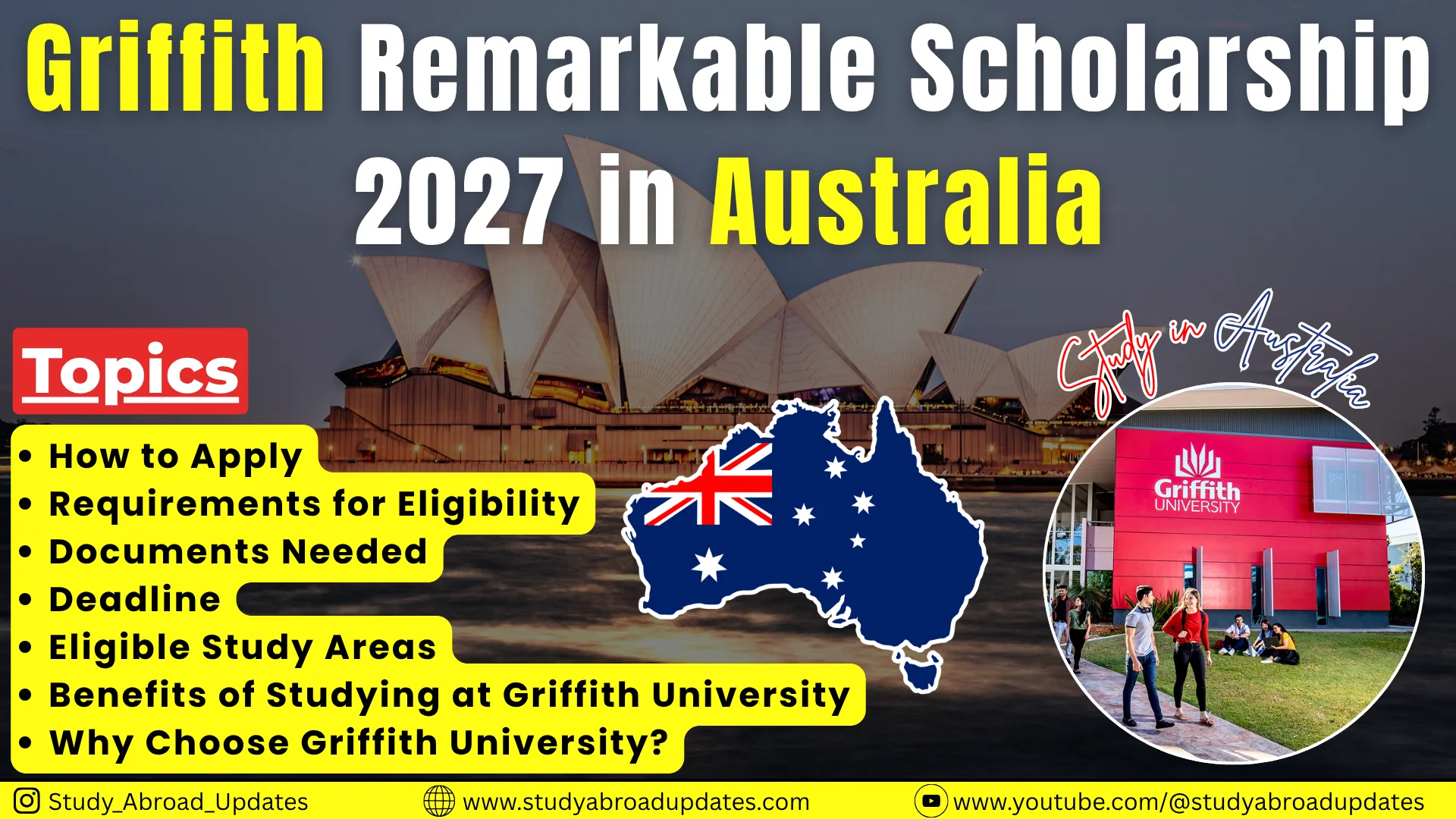 Griffith Remarkable Scholarship 2027 in Australia