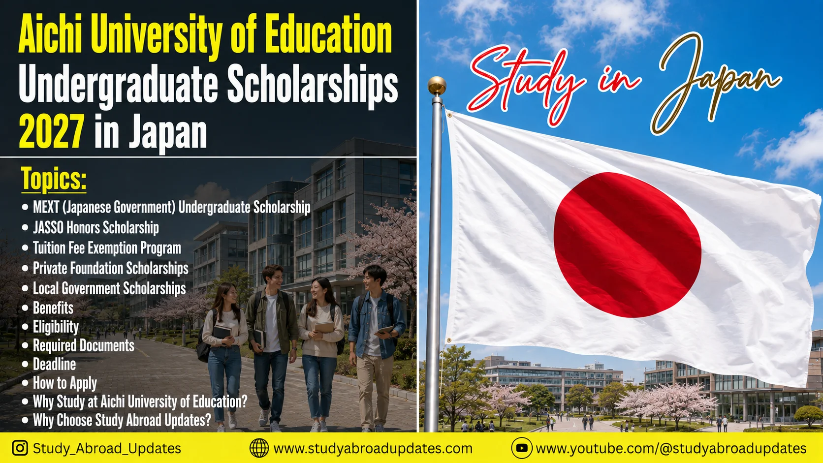 Aichi University of Education Undergraduate Scholarships 2027 in Japan