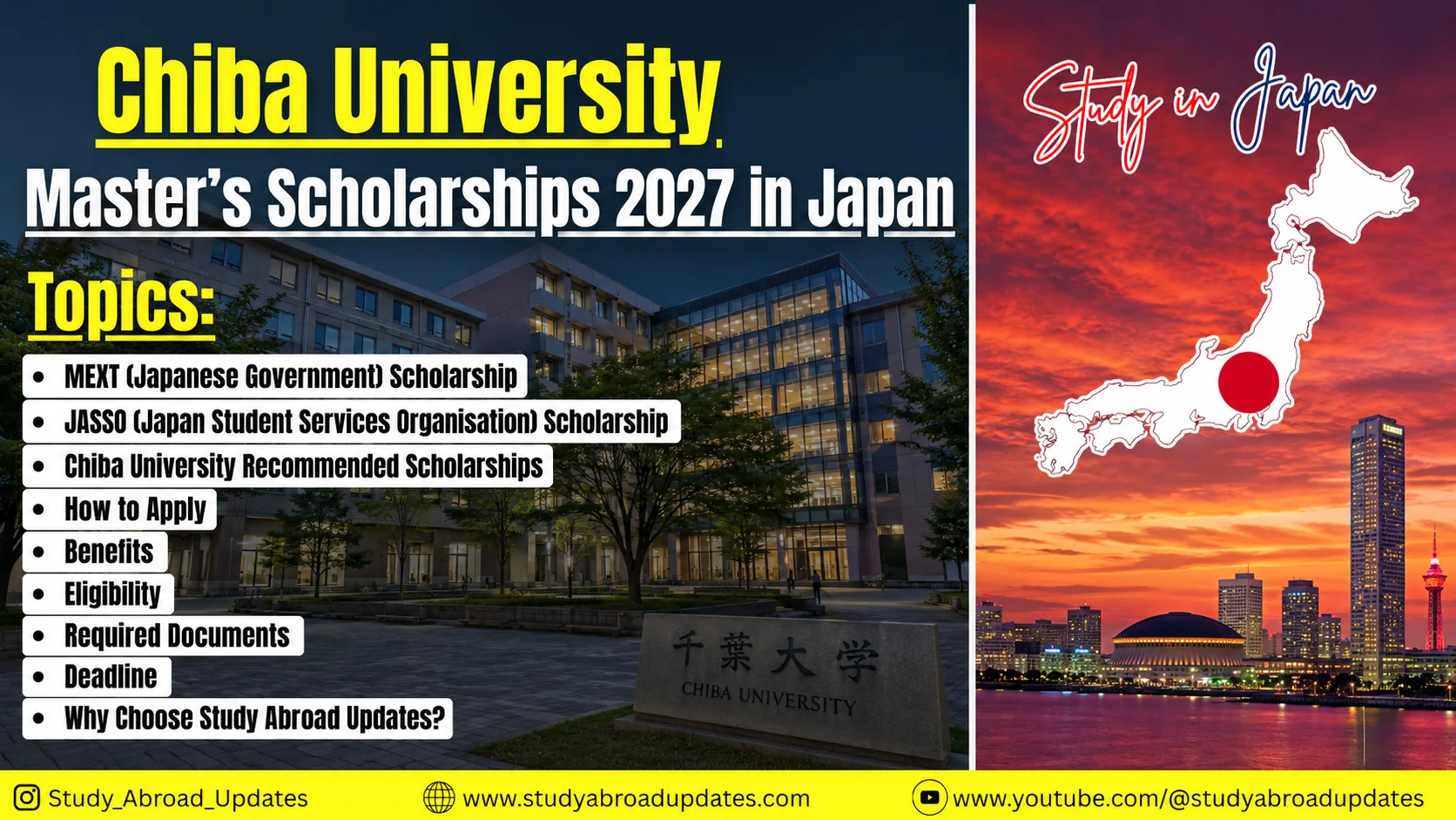 Chiba University Master's Scholarships