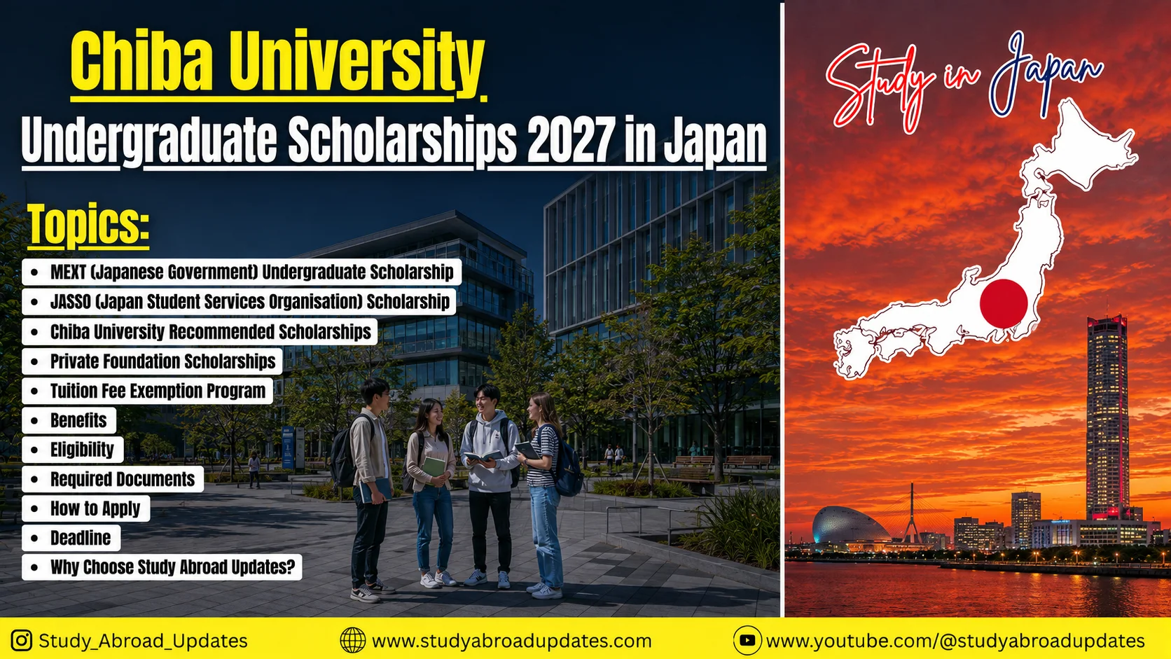 Chiba University Undergraduate Scholarships 2027 in Japan