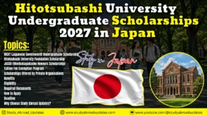 Hitotsubashi University Undergraduate Scholarships 2027 in Japan