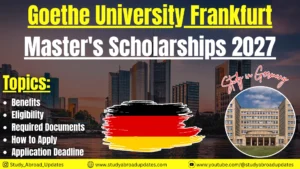 Goethe University Frankfurt Master’s Scholarships 2027