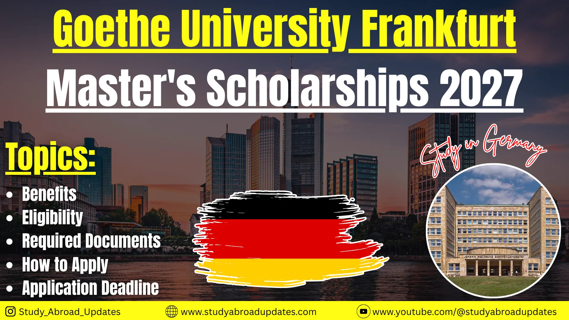 Goethe University Frankfurt Master's Scholarships