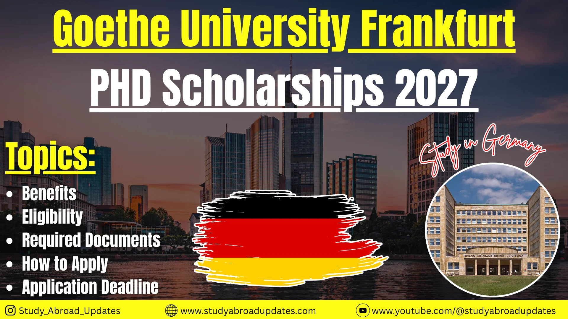 Goethe University Frankfurt PhD Scholarships