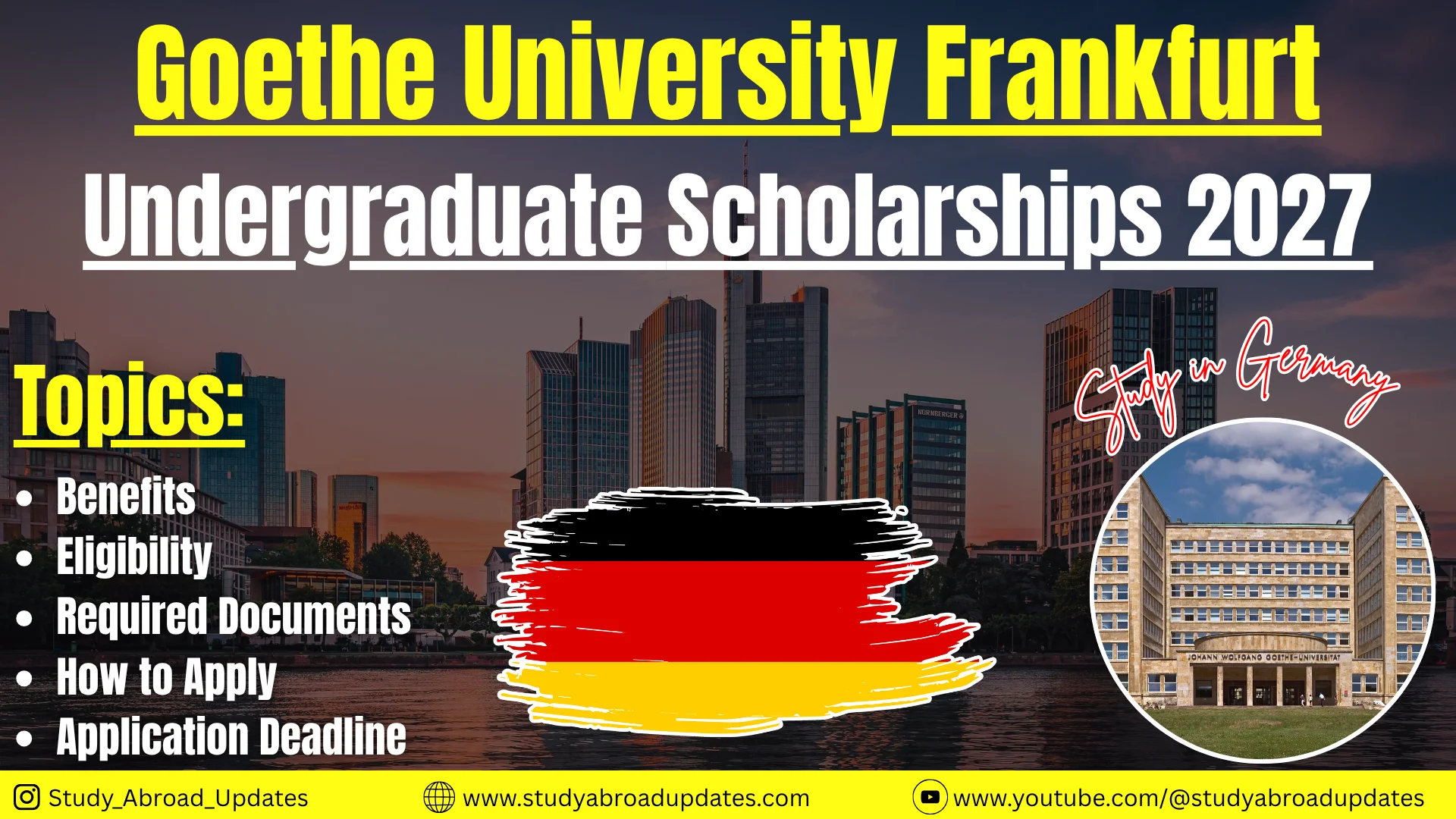 Goethe University Frankfurt Undergraduate Scholarships