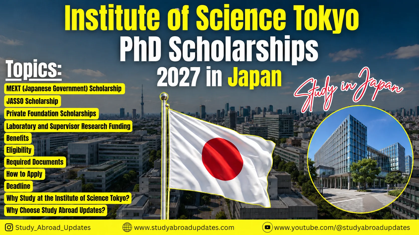 Institute of Science Tokyo PhD Scholarships