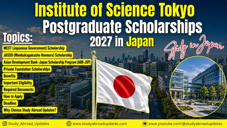 Institute of Science Tokyo Postgraduate Scholarships