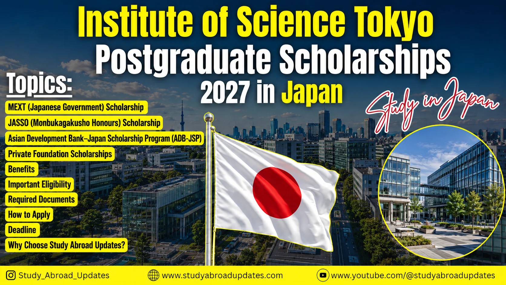 Institute of Science Tokyo Postgraduate Scholarships