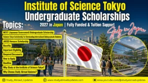 Institute of Science Tokyo Undergraduate Scholarships 2027 in Japan | Fully Funded & Tuition Support