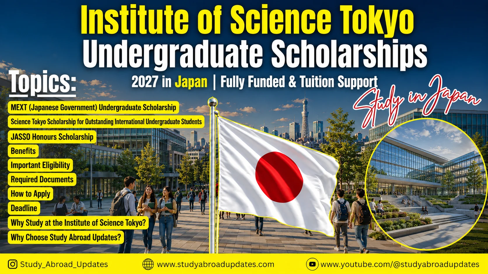 Institute of Science Tokyo Undergraduate Scholarships