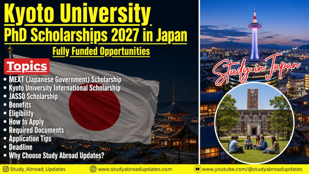 Kyoto University PhD Scholarships 2027 in Japan