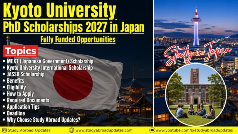 Kyoto University PhD Scholarships 2027 in Japan
