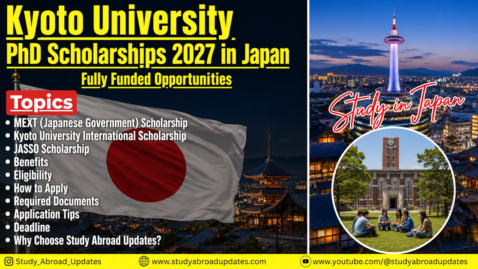 Kyoto University PhD Scholarships 2027 in Japan