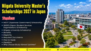 Niigata University Master’s Scholarships 2027 in Japan