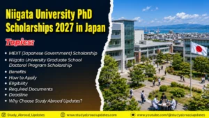 Niigata University PhD Scholarships 2027 in Japan