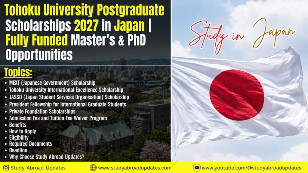 Tohoku University Postgraduate Scholarships
