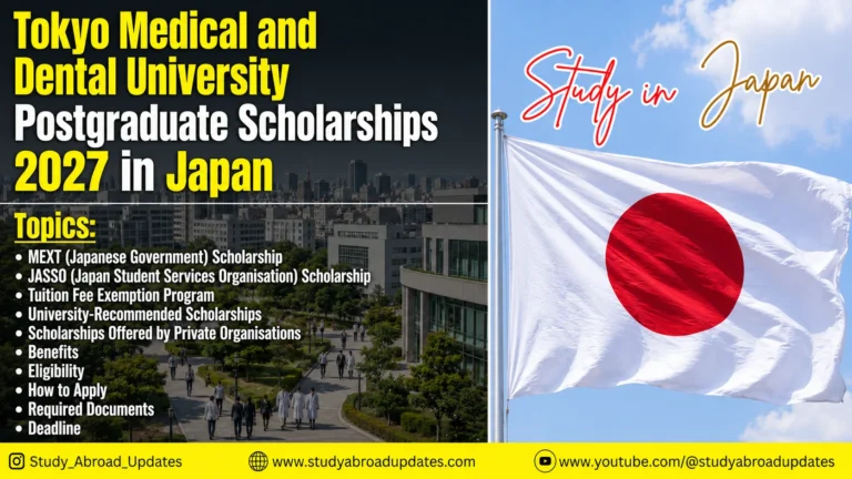Tokyo Medical and Dental University Postgraduate Scholarships