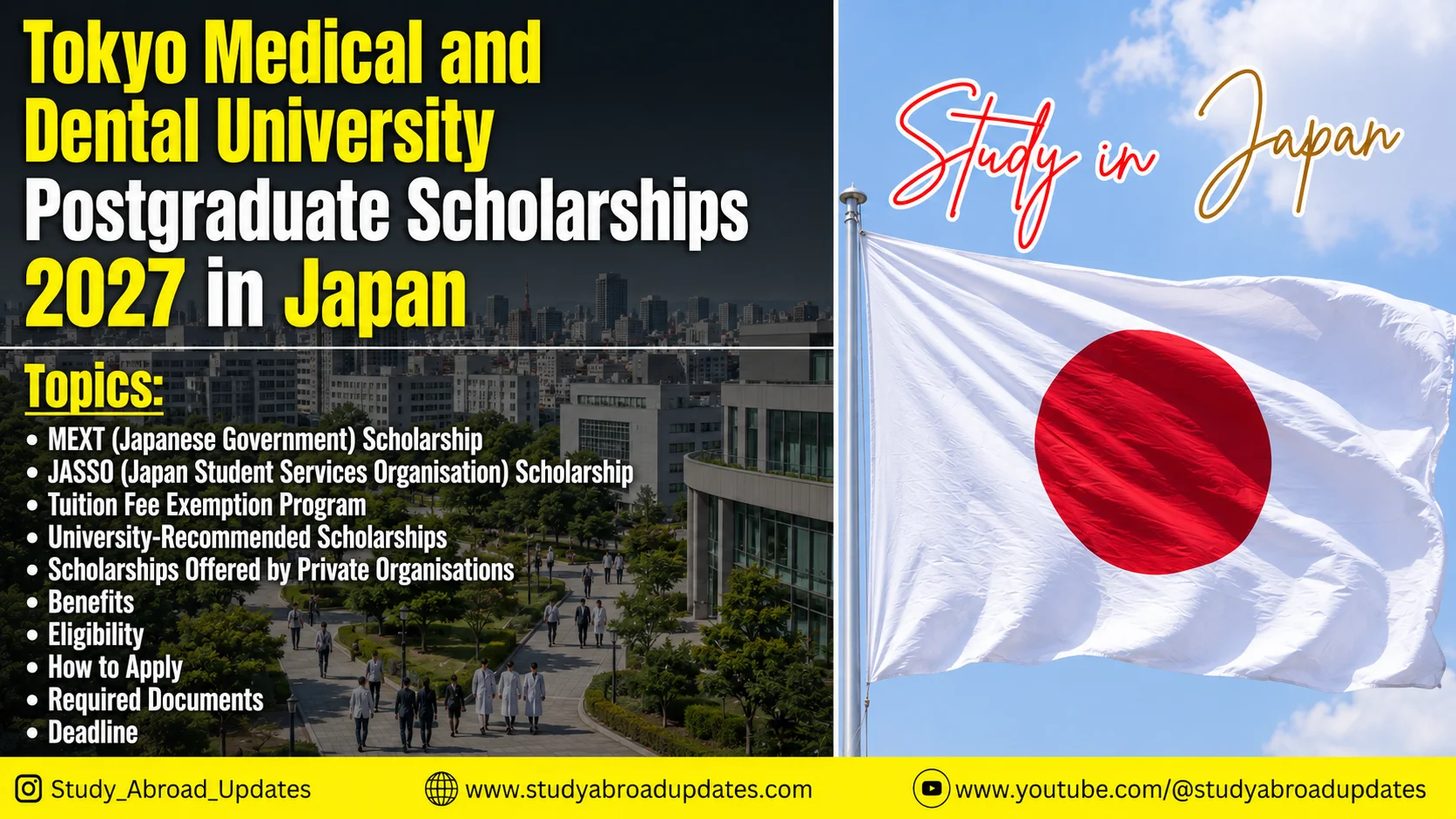 Tokyo Medical and Dental University Postgraduate Scholarships
