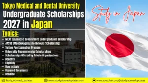 Tokyo Medical and Dental University Undergraduate Scholarships 2027 in Japan