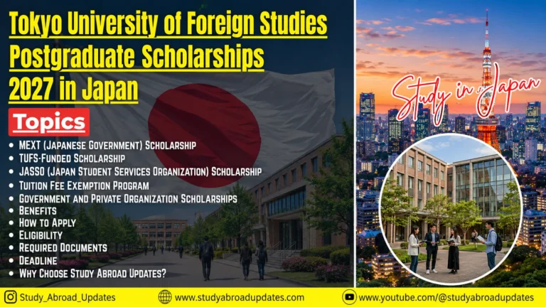 Tokyo University of Foreign Studies Postgraduate Scholarships