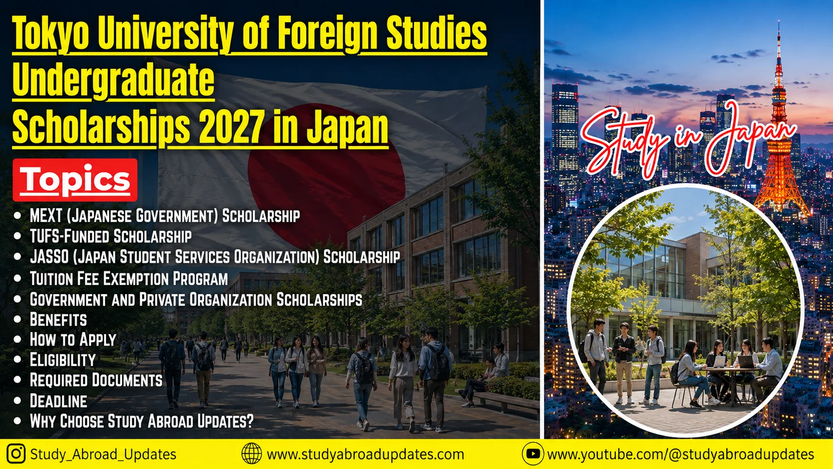 Tokyo University of Foreign Studies Undergraduate Scholarships
