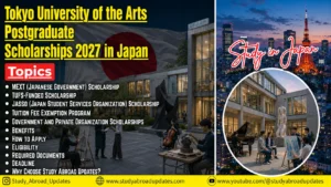 Tokyo University of the Arts Postgraduate Scholarships 2027 in Japan