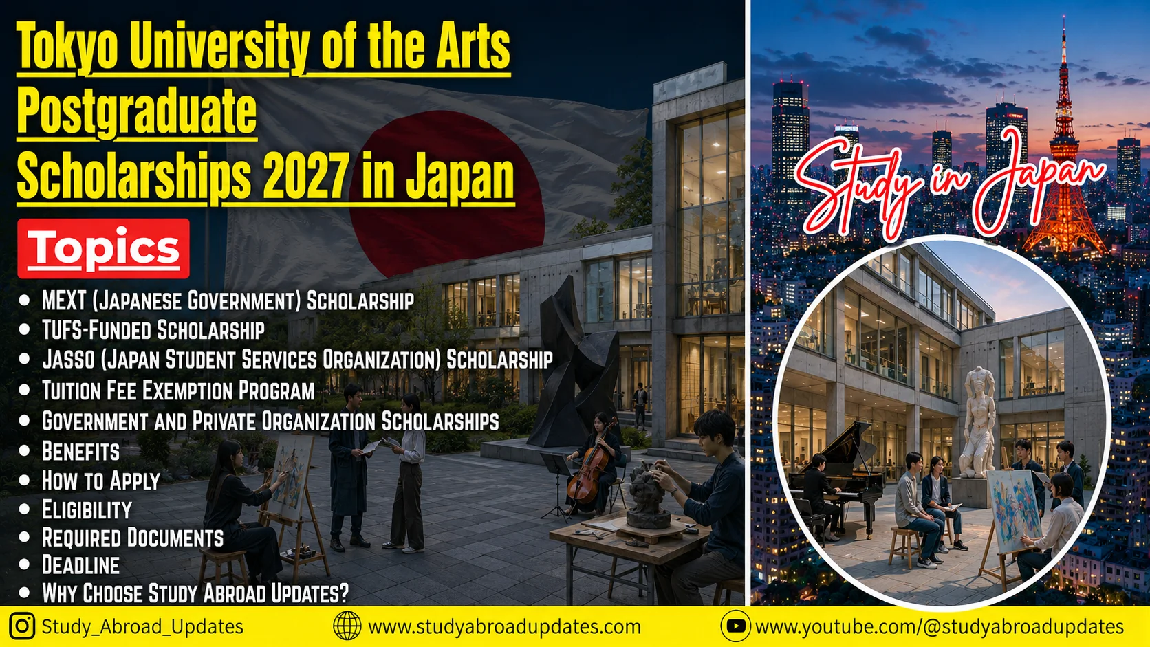 Tokyo University of the Arts Postgraduate Scholarships