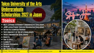 Tokyo University of the Arts Undergraduate Scholarships 2027 in Japan