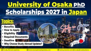 University of Osaka PhD Scholarships 2027 in Japan