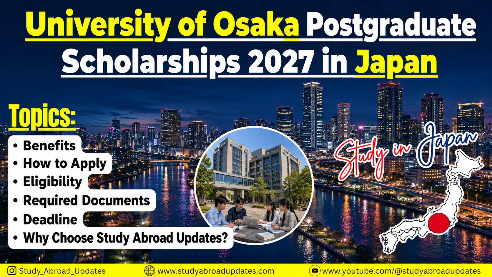 University of Osaka Postgraduate Scholarships