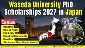 Waseda University PhD Scholarships 2027 in Japan