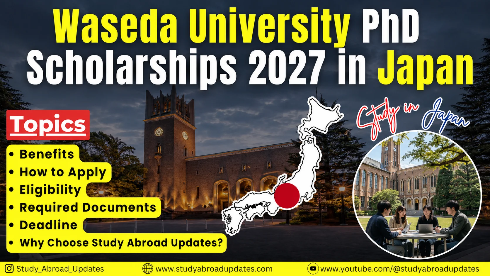 Waseda University PhD Scholarships