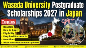 Waseda University Postgraduate Scholarships 2027 in Japan