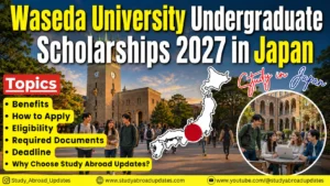 Waseda University Undergraduate Scholarships 2027 in Japan