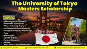 University of Tokyo Master’s Scholarships 2027 in Japan