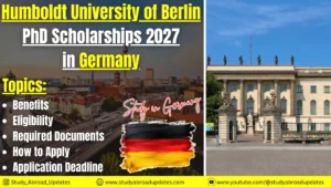 Humboldt University of Berlin PhD Scholarships 2027 in Germany