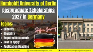 Humboldt University of Berlin Postgraduate Scholarships 2027