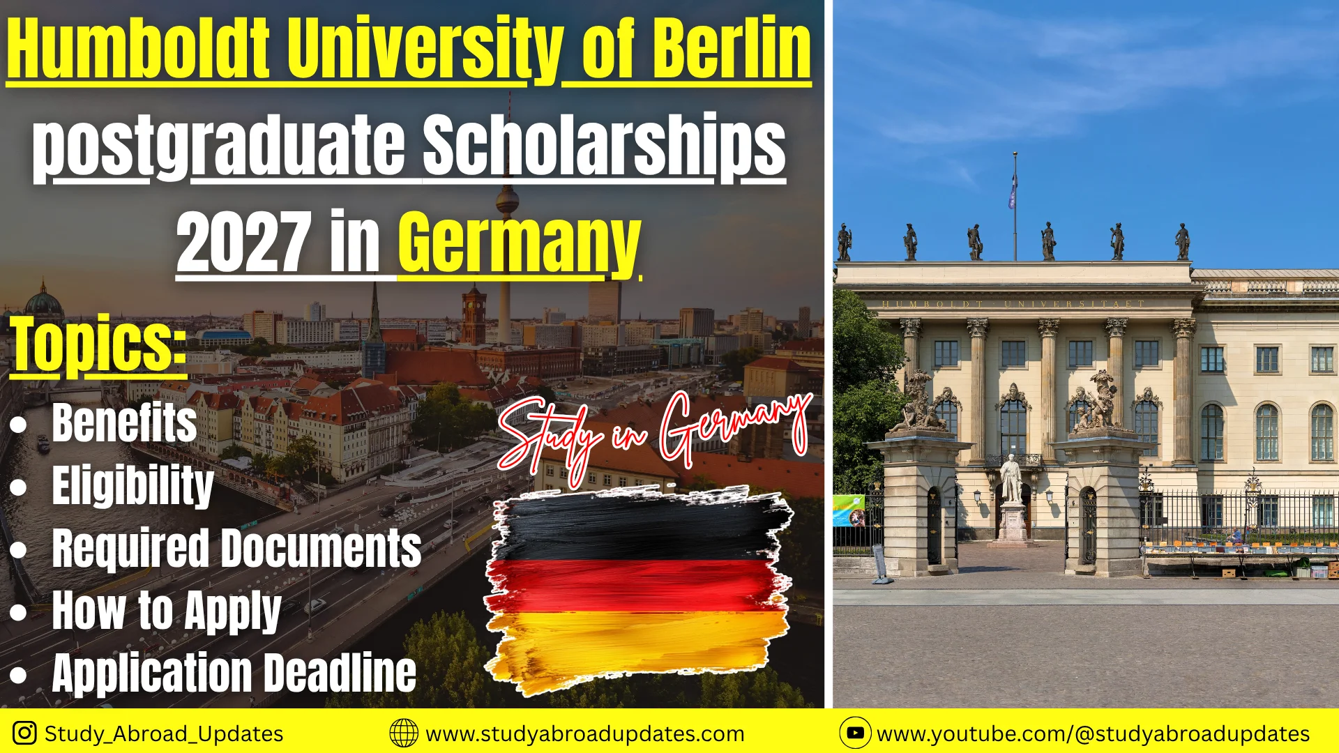 Humboldt University of Berlin Postgraduate Scholarships