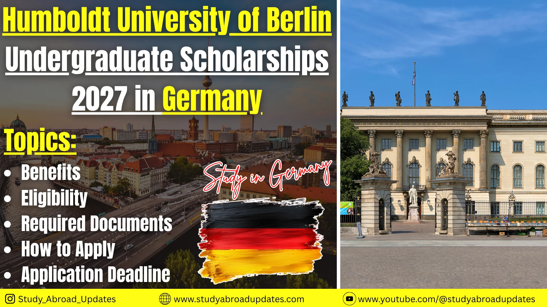 Humboldt University of Berlin Undergraduate Scholarships