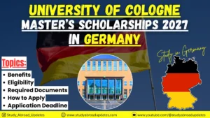 University of Cologne Master’s Scholarships 2027 in Germany